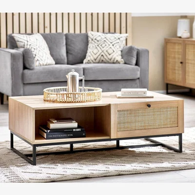 The Range Padstow Coffee Table - Oak and Black