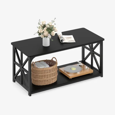 The Range Industrial Farmhouse Accent Table - Black