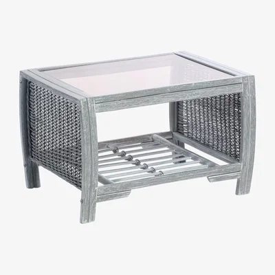 The Range Turin Grey Cane Coffee Table - Grey
