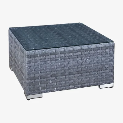 The Range Oseasons Malta Rattan Coffee Table - Ocean Grey