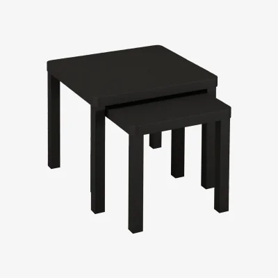 The Range Set Of 2 Square Wooden Nesting Coffee Tables - Black