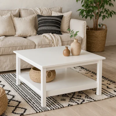 The Range Wildberry Square Coffee Table Matt - White