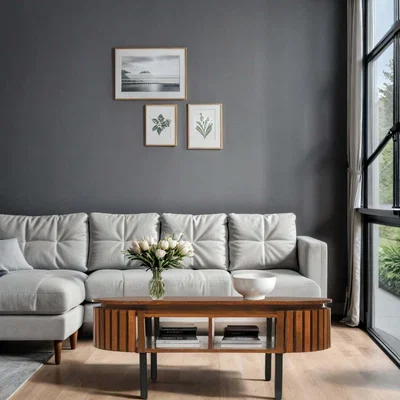 The Range Carney Mango Wood Slatted Rectangular Coffee Table - Warm Walnut