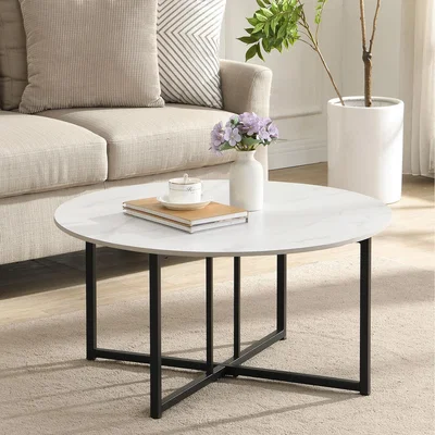 The Range Solstice Round Coffee Table - White