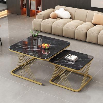 The Range Square Nesting Coffee Table for living room - Black