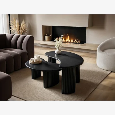The Range Clio Coffee Table Set Black - Black