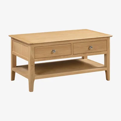 The Range Kingham Coffee Table With 2 Drawers - Oak