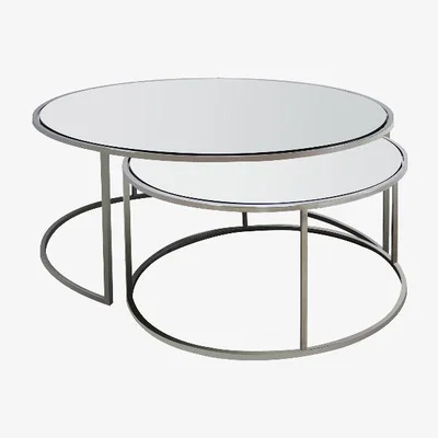 The Range Chrome Circular Coffee Table