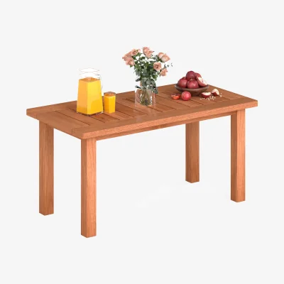 The Range Rectangular Wooden Center Table for Balcony - Brown
