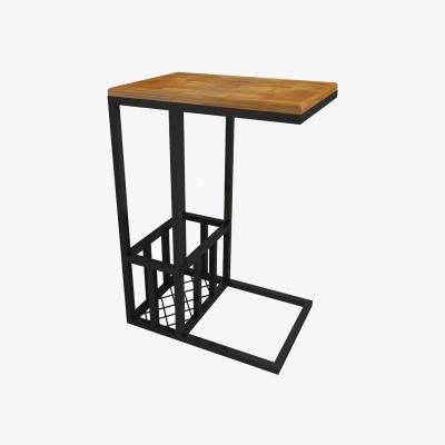 The Range Romy C-Shaped Pine Wood Coffee Table - Oak