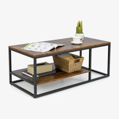 The Range 2-Tier Industrial Coffee Table - Brown