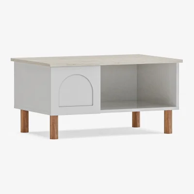 The Range Bohem Coffee Table - White and Travertein