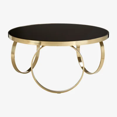 The Range Ragusa Large Round Coffee Table - Black