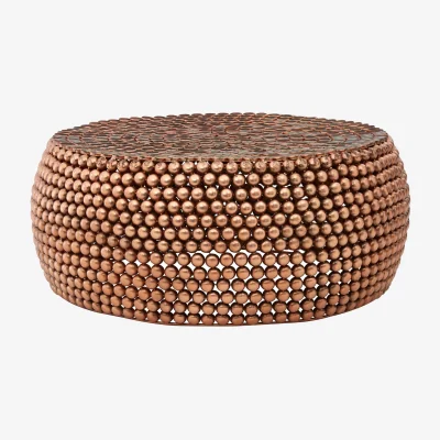 The Range Templar Beaded Iron Copper Coffee Table - Gold