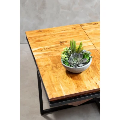 The Range Shimla Acacia Pyramid Coffee Table - Silver