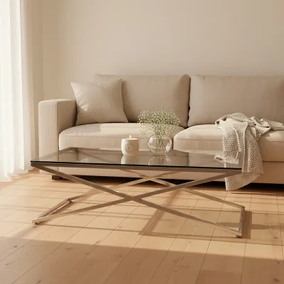 The Range Montril Criss Cross Coffee Table - Silver