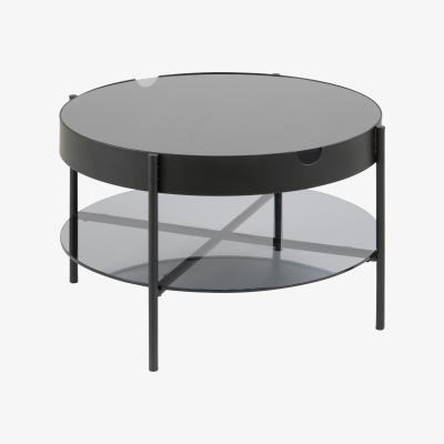 The Range Tipton Smoked Glass Coffee Table - Black