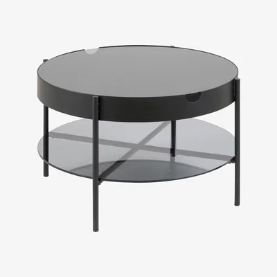 The Range Tipton Smoked Glass Coffee Table - Black