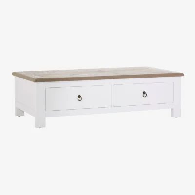 The Range Hampstead 2 Drawer Coffee Table - White