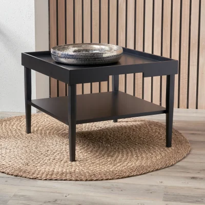 The Range Marnie Square Coffee Table with Shelf - Black
