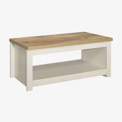 The Range Highgate Coffee Table - Cream and Oak