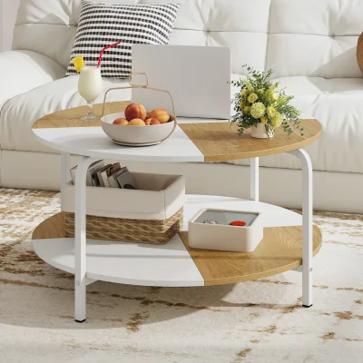 The Range 2 Tier Accent Table with Open Shelf