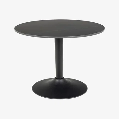 The Range Malta Ceramic Round Coffee Table - Black