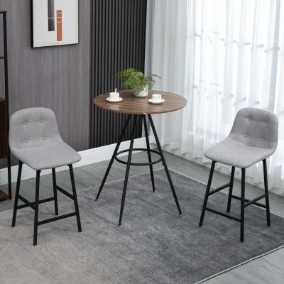 The Range Round Bar Table, Kitchen Cafe Table, Bistro Table - Brown