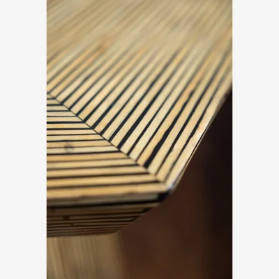 Rockett St George Bamboo Inlay Hexagon Coffee Table