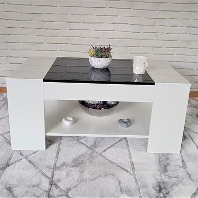 The Range Coffee Table 2 Tier Modern Design - White