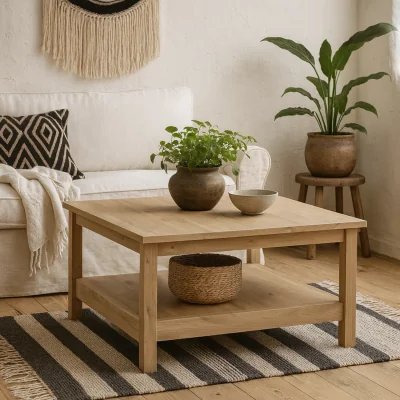 The Range Wildberry Natural Square Coffee Table Matt Finish - Natural
