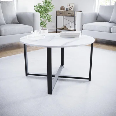 The Range Vida Designs Brooklyn Round Coffee Table - Marble