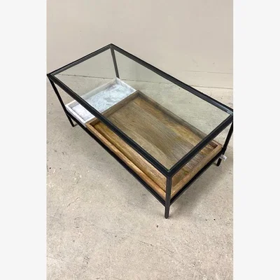Rockett St George Multi-Tray Marble & Mango Wood Coffee Table - DISCONTINUED