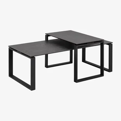 The Range Katrine Ceramic Coffee Table - Matt Black