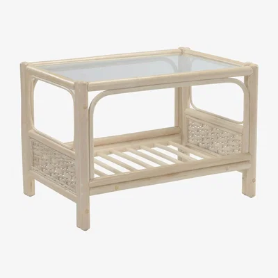 The Range Chelsea Cane Coffee Table Natural Wash - Ivory