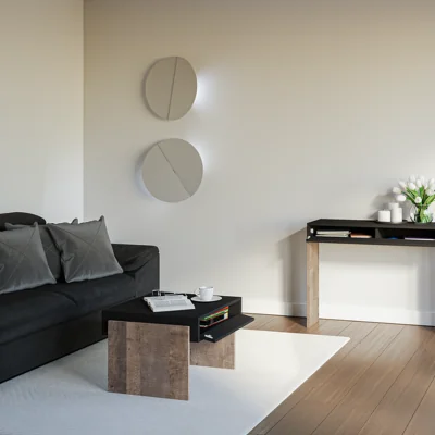 The Range COFFEE TABLE WITH STORAGE SHELF WOODEN  - Black