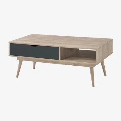 The Range Alford One Drawer Coffee Table - Sonoma Oak & Grey