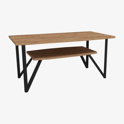 The Range Orion 50 Coffee Table with Storage Shelf - Atlantic Pine