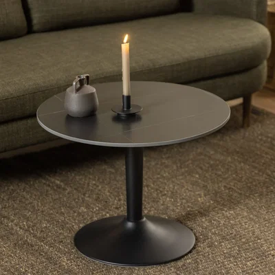 The Range Malta Round Coffee Table 60X45Cm - Black