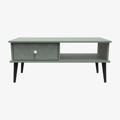 The Range Pixel 1 Drawer Coffee Table - Reed Green