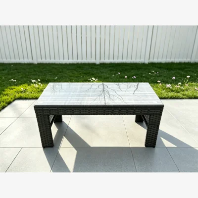 The Range Fimous Rattan Coffee Table - Dark Grey