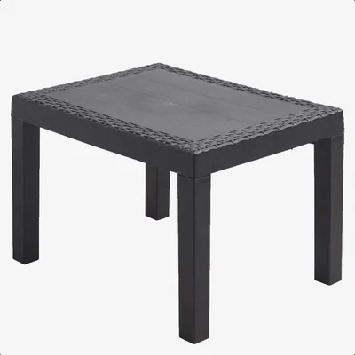 The Range Plastic Rattan Garden Coffee Table - Anthracite Dark Grey