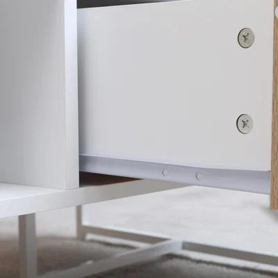 The Range Modern Coffee Table Rectangular Living Room Table with Storage Drawer - White