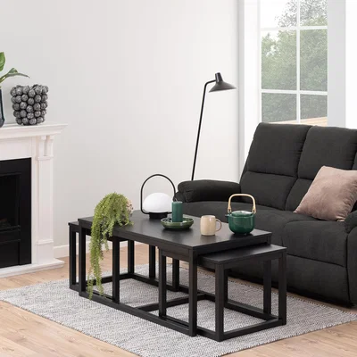 The Range Set of 3 Cornus Coffee Tables - Black