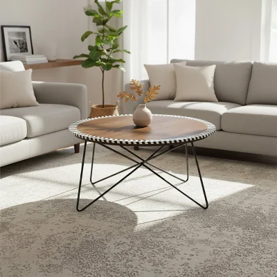 The Range Artisan Acacia Wood Coffee Table. - Natural