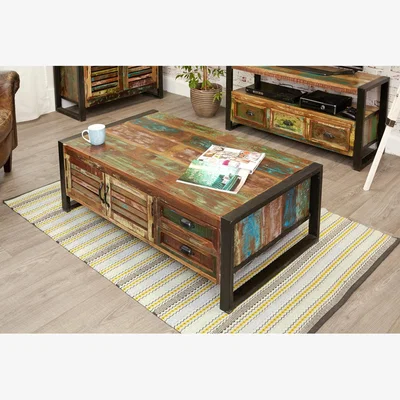 The Range Urban Chic 4 Door 4 Drawers Large Coffee Table - Multiple colours in the timber