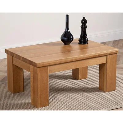 The Range Dakota Chunky Oak Coffee Table for Living Room - Oak / 60cm