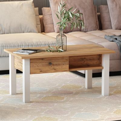 The Range Benito Coffee Table with Drawers - Atlantic Pine