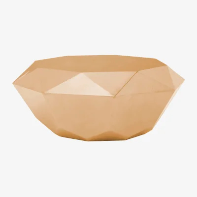 The Range Allure Rose Gold Diamond Cut Coffee Table - Gold