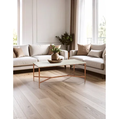 The Range Nirav White Marble Top Coffee Table - White